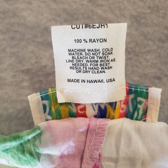 New! Vintage Jams World Skyflower Pants Women S Floral‎ Aloha Rayon Hawaiian NWT - Picture 7 of 7